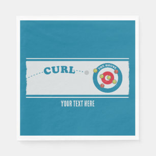Curling lakan Curling-stenar Pappersservett
