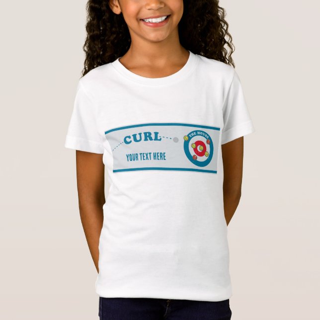 Curling lakan Curling-stenar T Shirt (Framsida)
