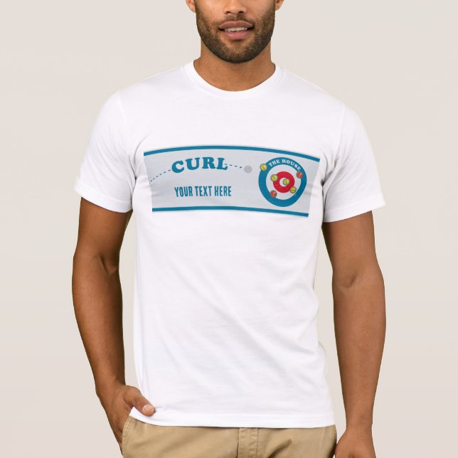 Curling lakan Curling-stenar T Shirt (Framsida)