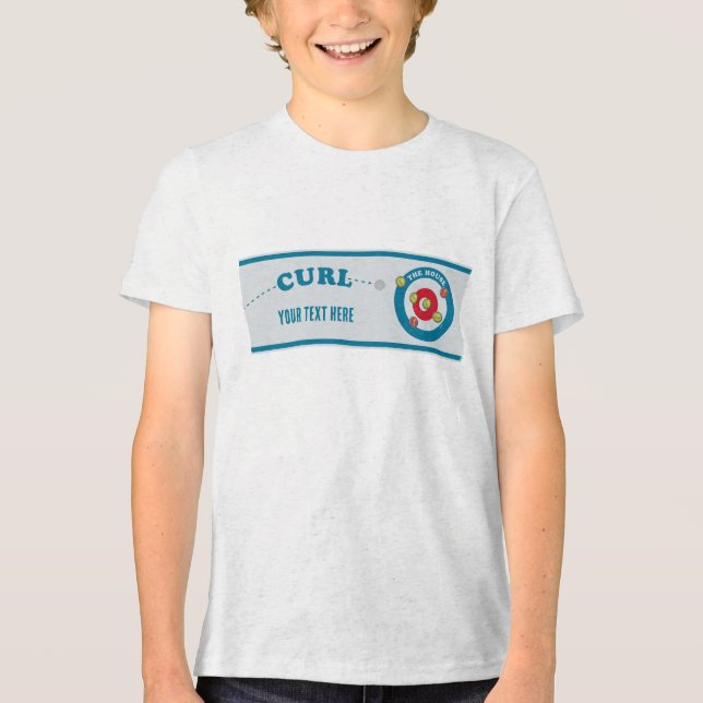 Curling lakan Curling-stenar T Shirt (Framsida)