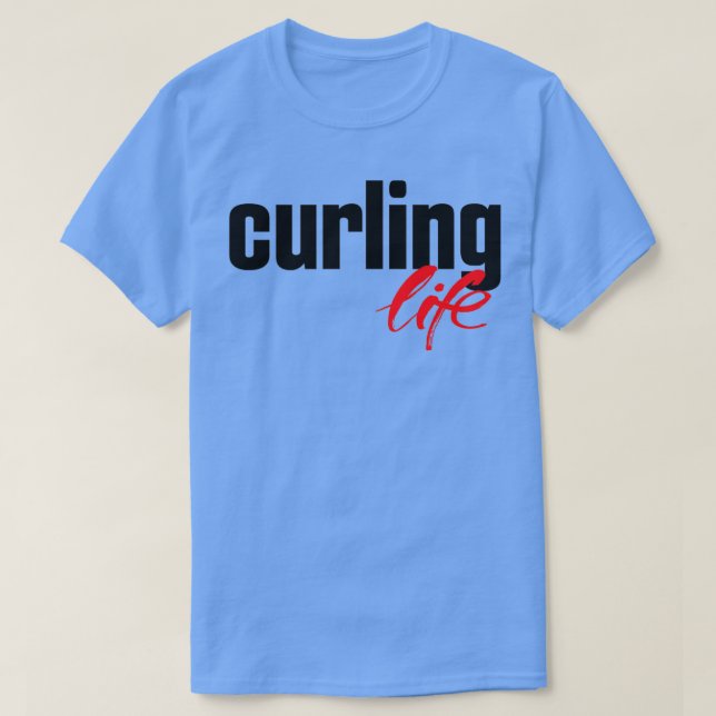 Curling Life Winter Sports T Shirt (Design framsida)