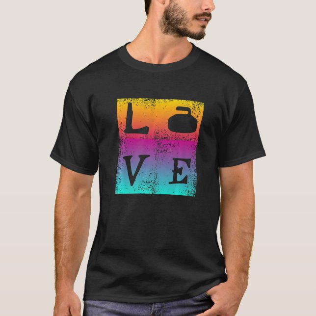 Curling Love   T Shirt (Framsida)