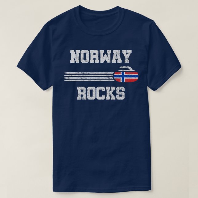 Curling Norge Sten Curling Stone T Shirt (Design framsida)
