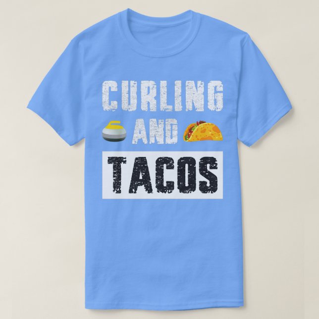 Curling och Tacos Älskare-bollar och tacos älskare T Shirt (Design framsida)