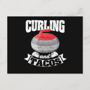 Curling och tacos Roliga mexikanska curlare Vykort