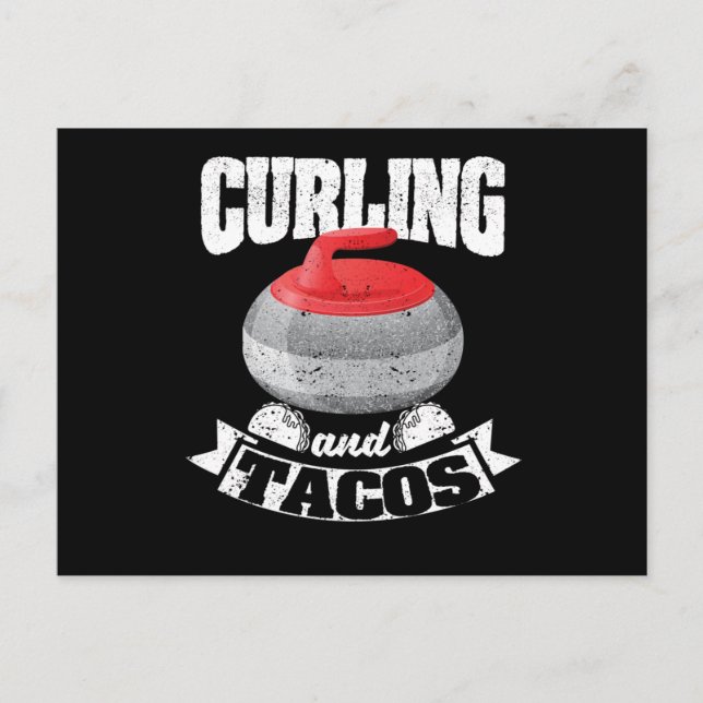Curling och tacos Roliga mexikanska curlare Vykort (Framsida)