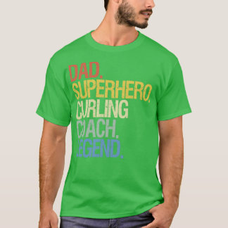 Curling pappa t shirt