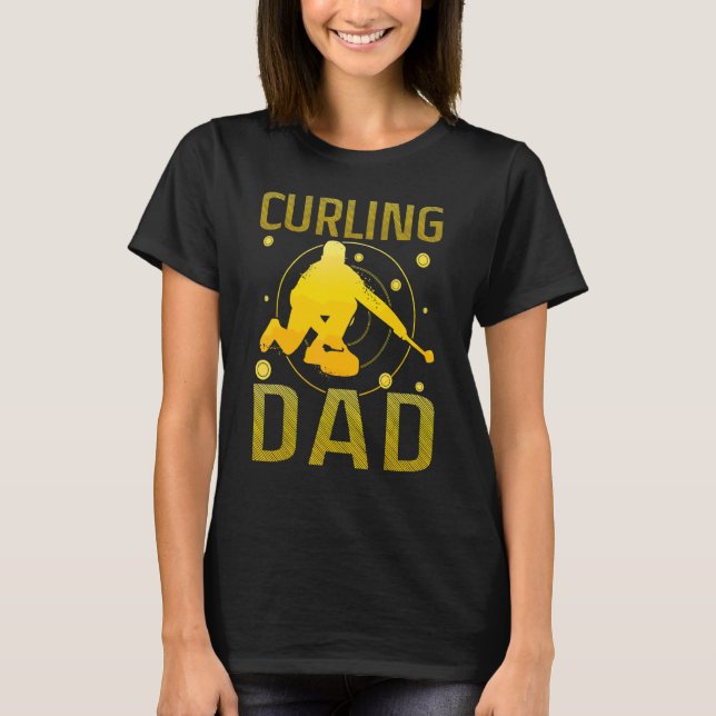 Curling Pappa T Shirt (Framsida)