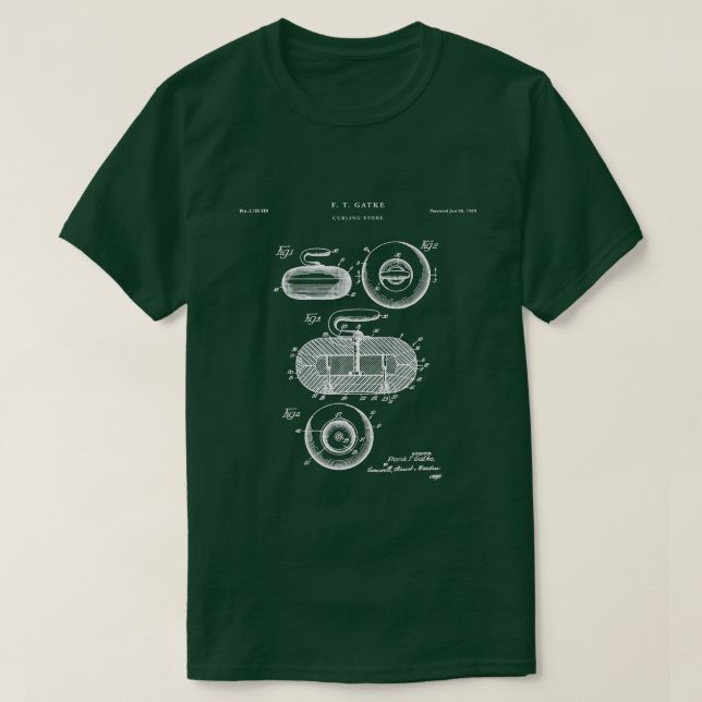 Curling Patent Stone T Shirt (Design framsida)
