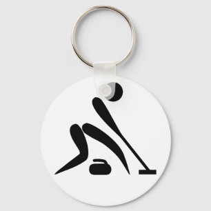 Curling Pictogram Nyckelring