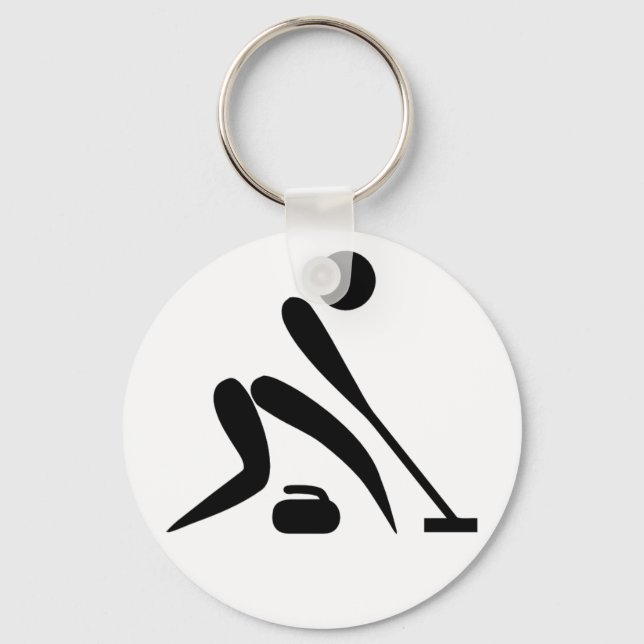 Curling Pictogram Nyckelring (Framsida)