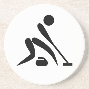 Curling Pictogram Underlägg Sandsten