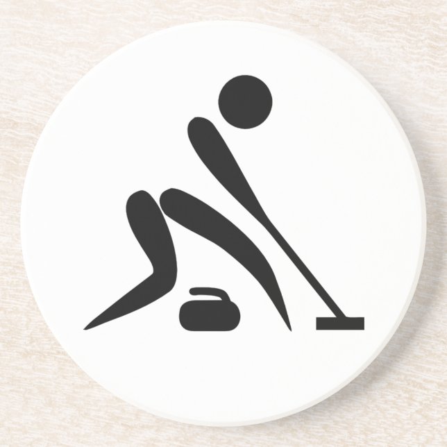 Curling Pictogram Underlägg Sandsten (Framsidan)