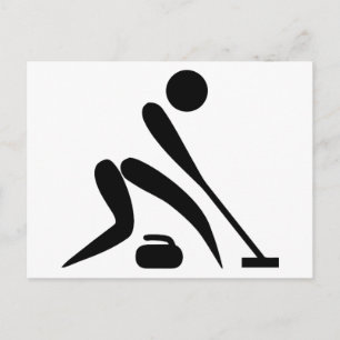 Curling Pictogram Vykort