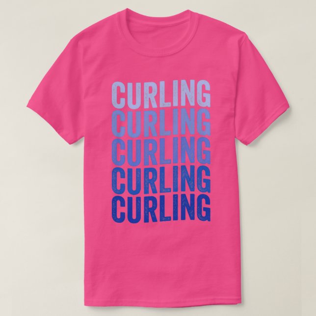 Curling Player Chess on Ice T Shirt (Design framsida)