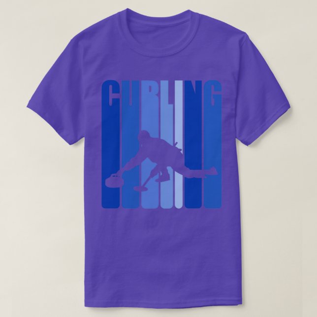 Curling Player Chess på is 1 T Shirt (Design framsida)