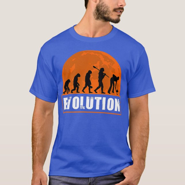 Curling Player Funny Curler Human Evolution T Shirt (Framsida)