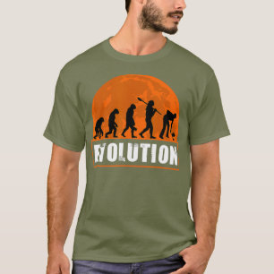 Curling Player Funny Curler Human Evolution T Shirt