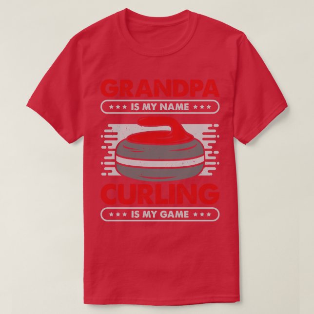 Curling Player Grandpa Gift T Shirt (Design framsida)