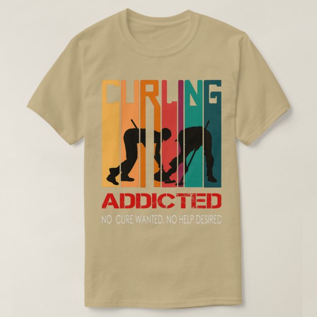 Curling Player Ice Winter Sports Curler Curling T Shirt (Design framsida)