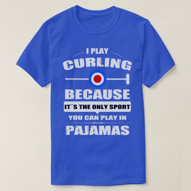Curling Player Winter Sports Curling Stone Curler T Shirt (Design framsida)