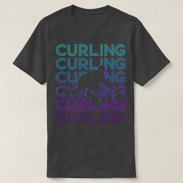 Curling Retro Gift T Shirt (Design framsida)