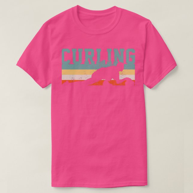 Curling Retro T Shirt (Design framsida)