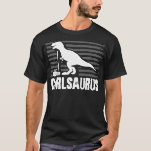 Curling Saurus Dinosaur Curling Stone Winter Sport T Shirt