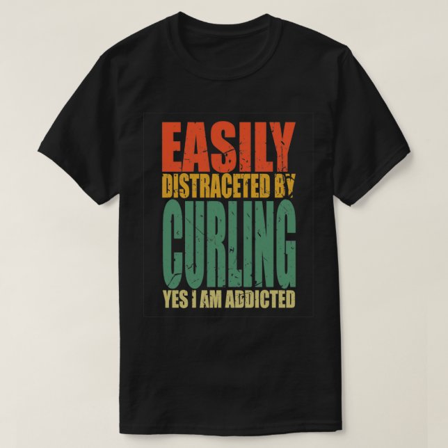 Curling Say Funny 3 T Shirt (Design framsida)