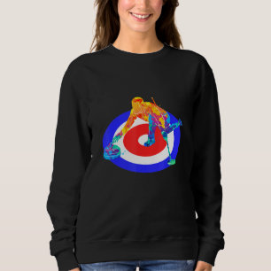 Curling Shirt American Flagga Curling Player T