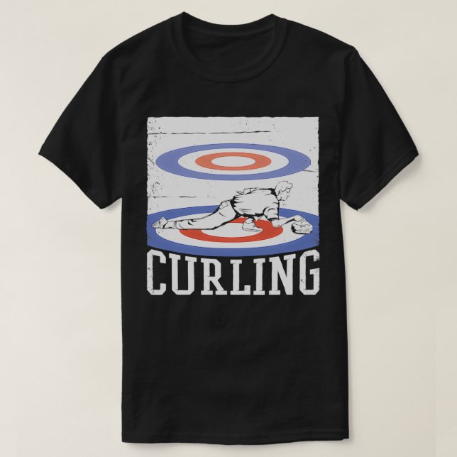 Curling Sport Funny Curling Player T Shirt (Design framsida)