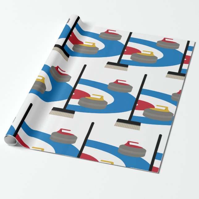 Curling Sport Presentpapper (Utrullad)