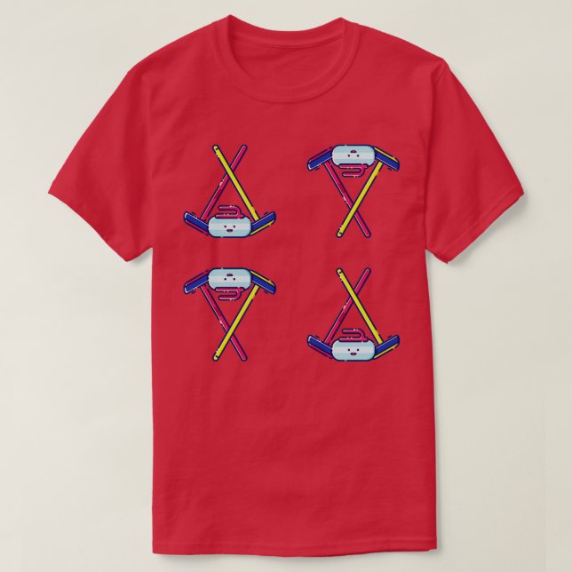 Curling Sport Set Pack T Shirt (Design framsida)