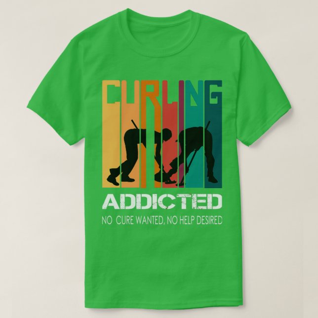 Curling Sports Curler Broom Sten Stone Curlers T Shirt (Design framsida)