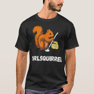 Curling Squirrels Curler Rodent Winter Sport Gifts T Shirt