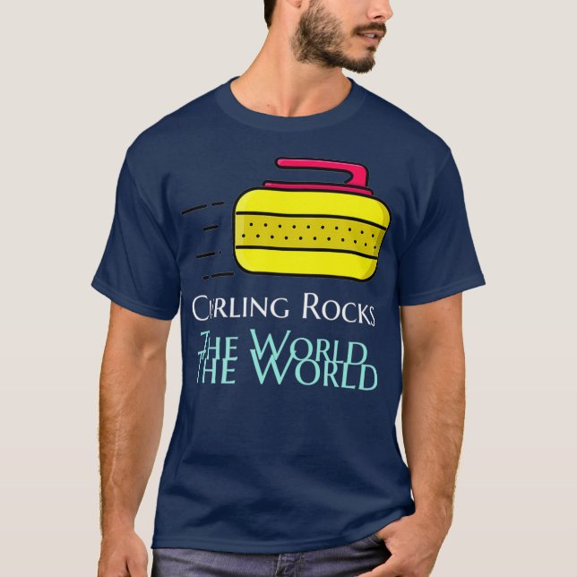 Curling Sten i världen T Shirt (Framsida)