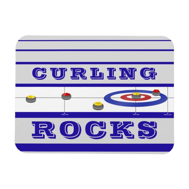 Curling Sten Magnet (Horisontell)