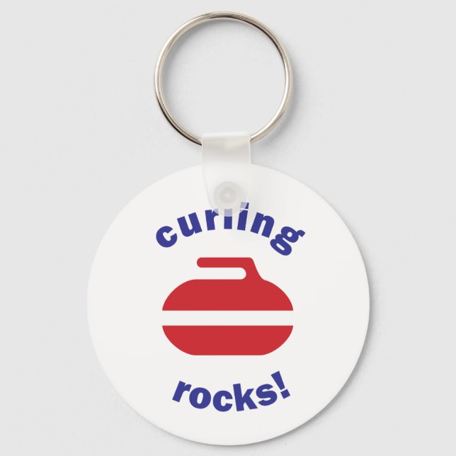 Curling Sten-nyckelkedja Nyckelring (Framsida)