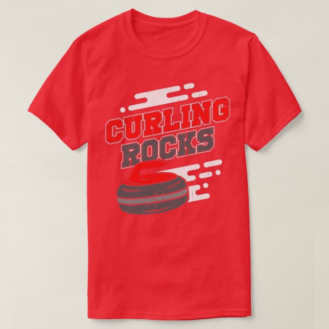 Curling Sten T Shirt (Design framsida)