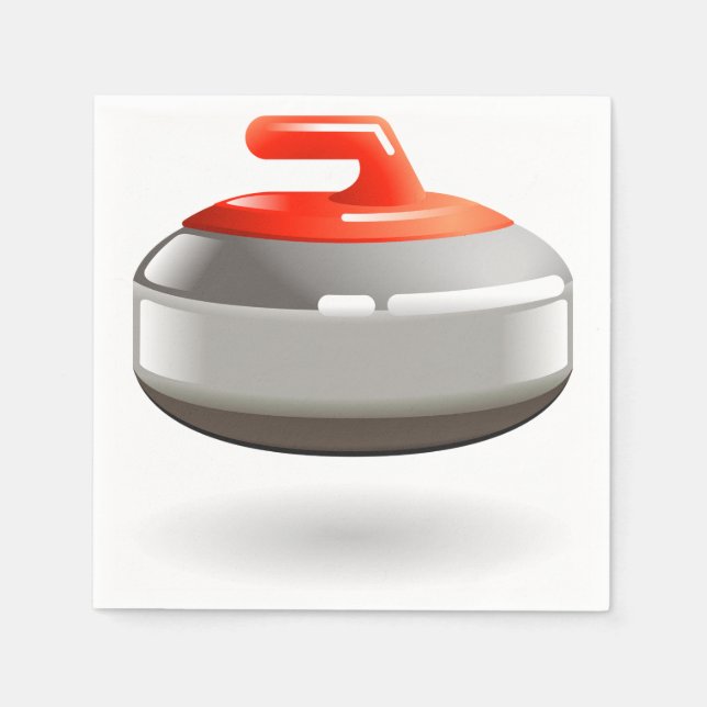 Curling Stone Pappra Napkins Pappersservett (Framsidan)