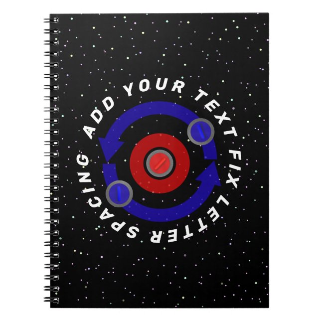 Curling Stone rullar som jordens omloppsbana Anteckningsbok (Framsidan)