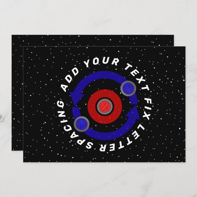 Curling Stone rullar som jordens omloppsbana Inbjudningar (Fram/baksida)