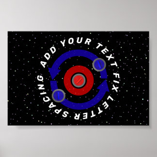 Curling Stone rullar som jordens omloppsbana Poster