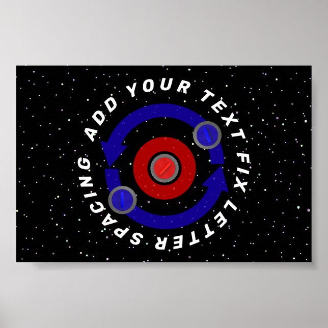 Curling Stone rullar som jordens omloppsbana Poster (Framsidan)