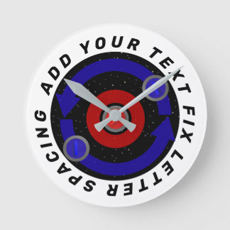 Curling Stone rullar som jordens omloppsbana Rund Klocka