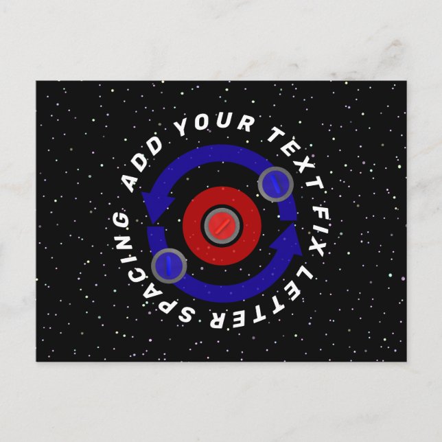 Curling Stone rullar som jordens omloppsbana Vykort (Framsida)