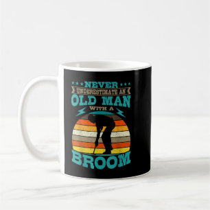 Curling Stone Silhouette Retro Vintage Winter Spor Kaffemugg