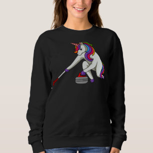 Curling Stone Unicorn Curler Winter Sports T Shirt