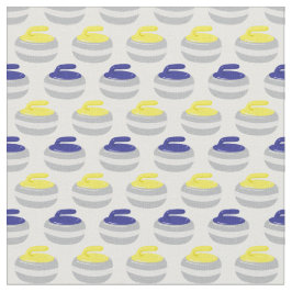 Curling Stones Ice Sports Patterned Tyg