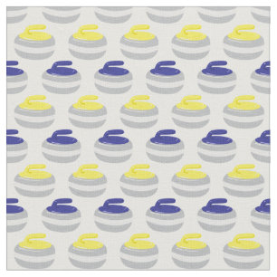Curling Stones Ice Sports Patterned Tyg